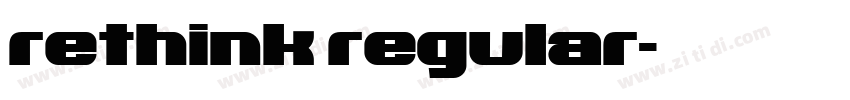 rethink regular字体转换